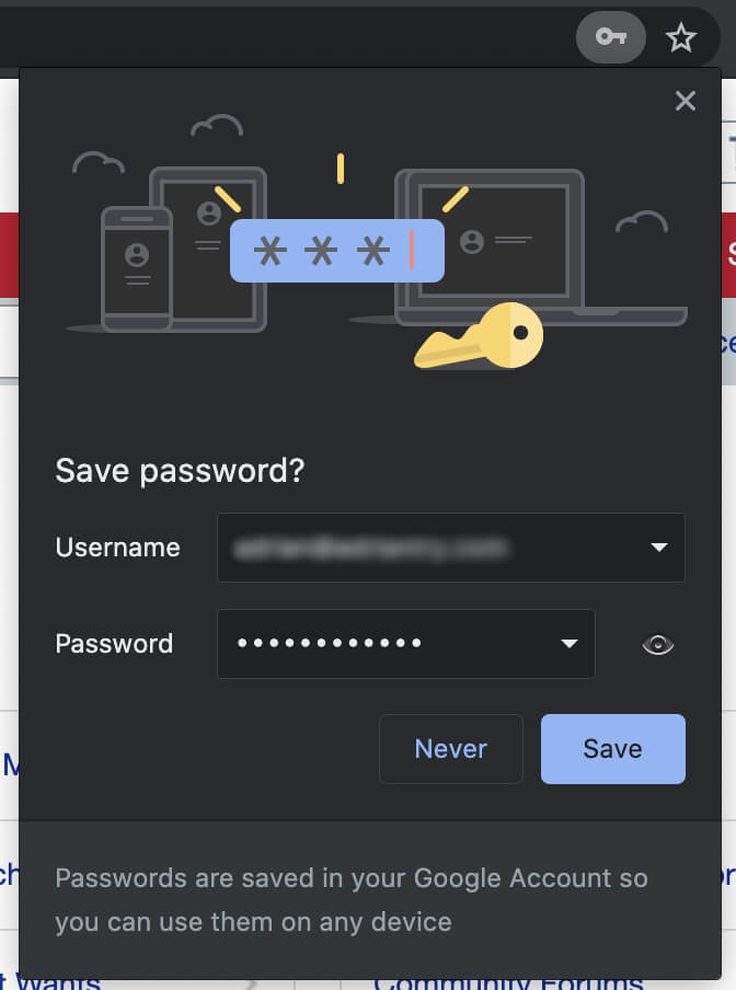 1 password not saving new logins on chrome for mac